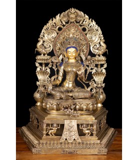 Green Tara Full Gold Copper...
