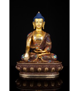 Shakyamuni Buddha Half Gold...